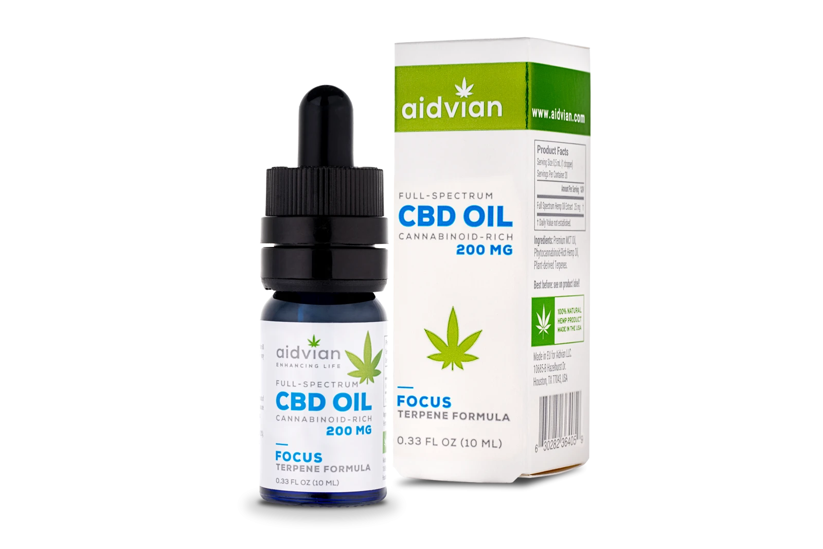 [Aid-004] Aidvian Full Spectrum CBD Olaj Focus 200 mg 10 ml