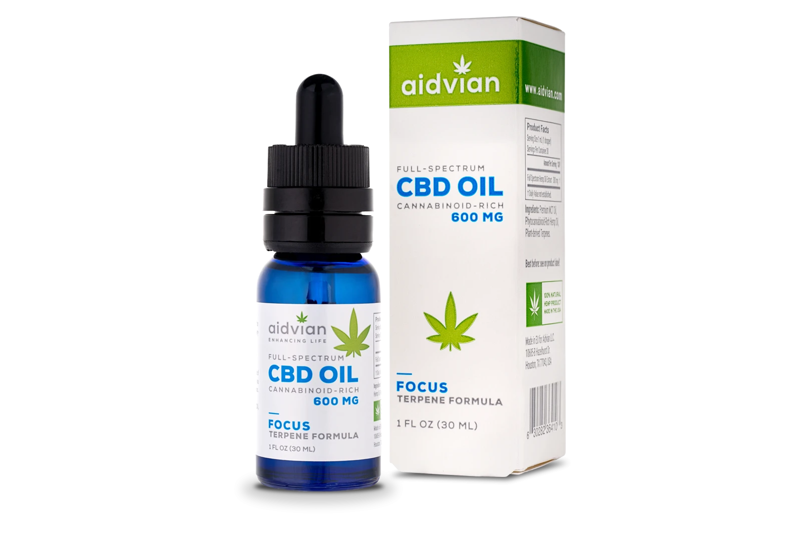 [Aid-005] Aidvian Full Spectrum CBD Olaj Focus 600 mg 30 ml