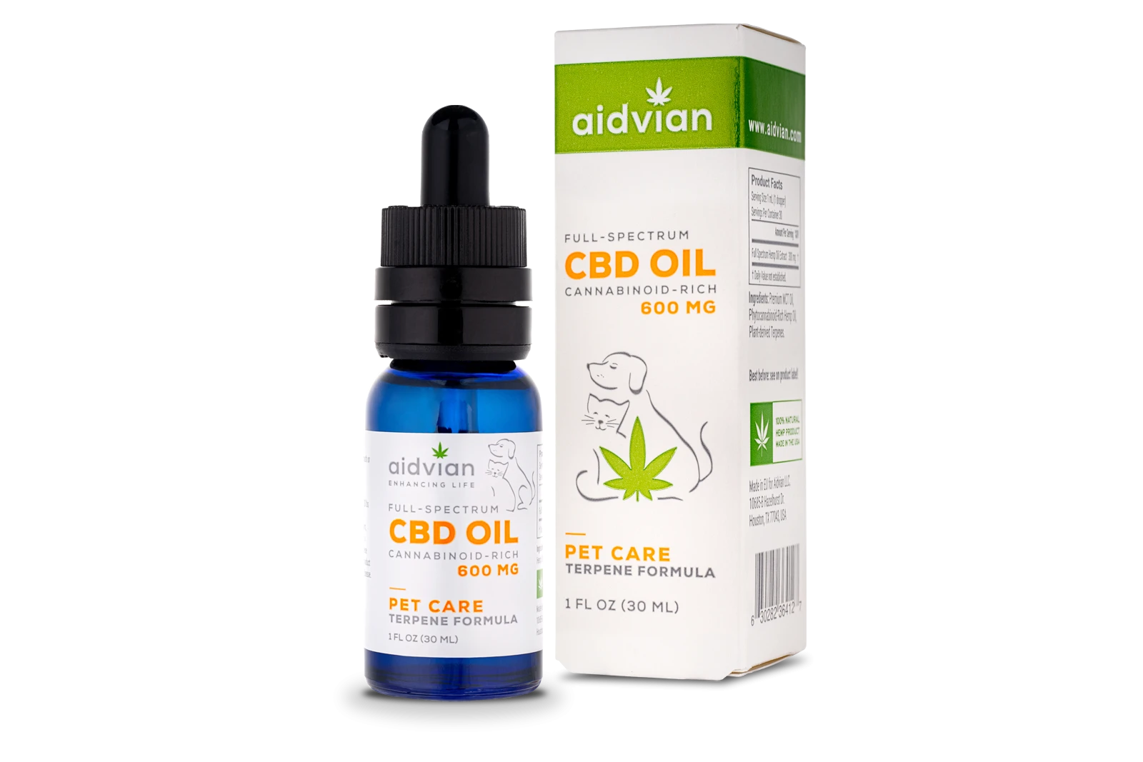 [Aid-007] Aidvian Full Spectrum CBD Olaj Pet Care 600 mg 30 ml