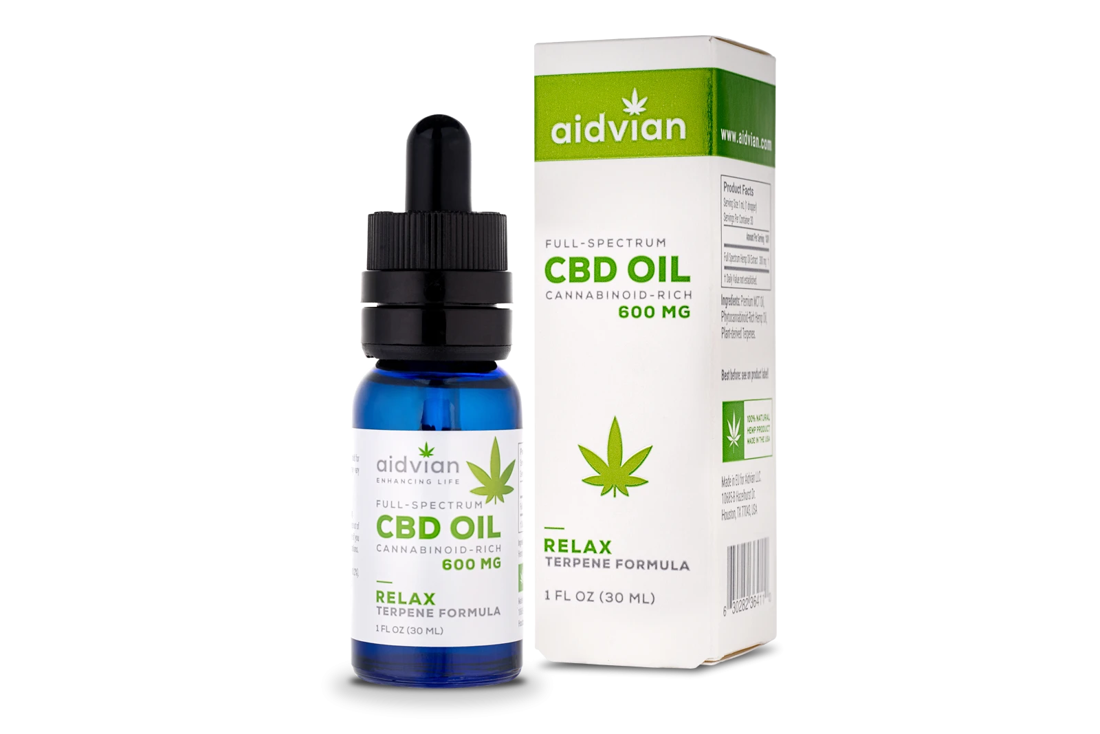 Aidvian Full Spectrum CBD Olaj Relax 600 mg 30 ml