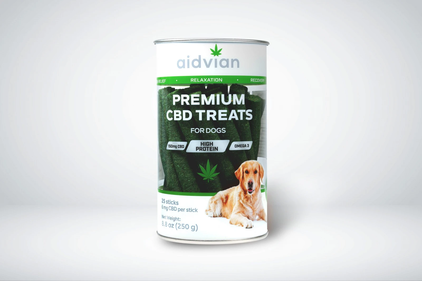 [Aid-013] Aidvian Premium CBD Dog Treats in Tube 150 mg 250 g
