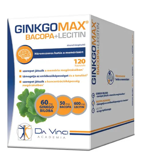 GinkgoMAX + Bacopa + Lecitin lágyzselatin kapszula 120x