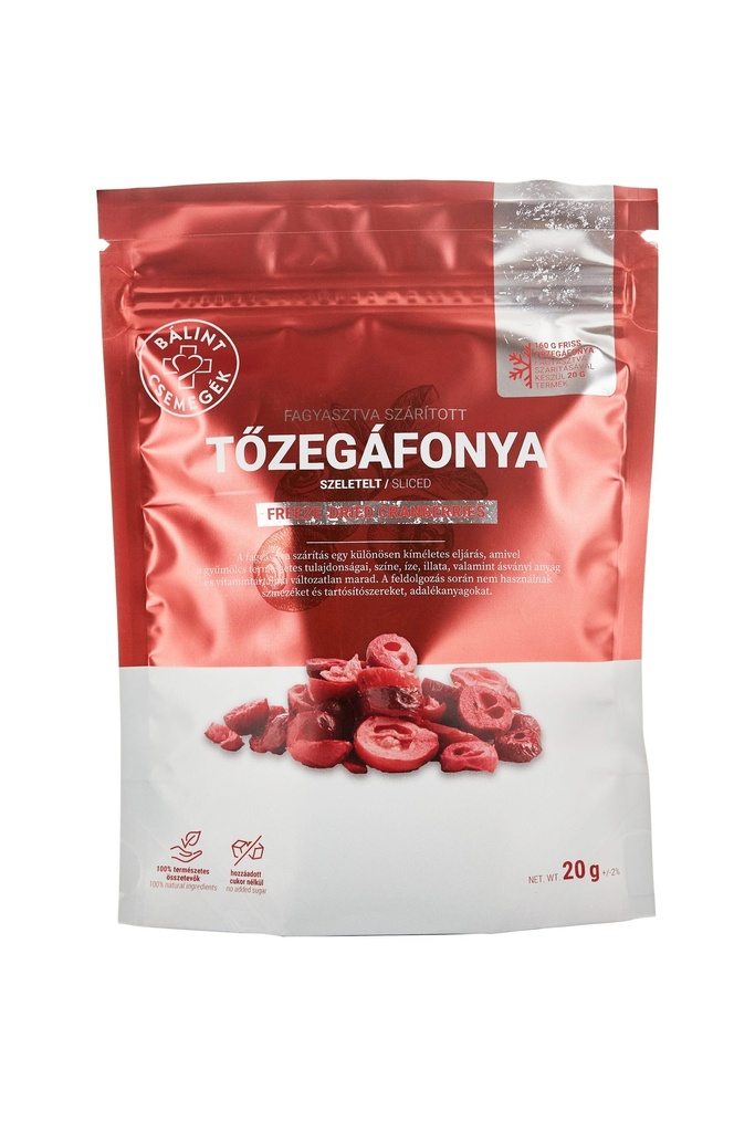 Tőzegáfonya Csemege 20g Szeletelt