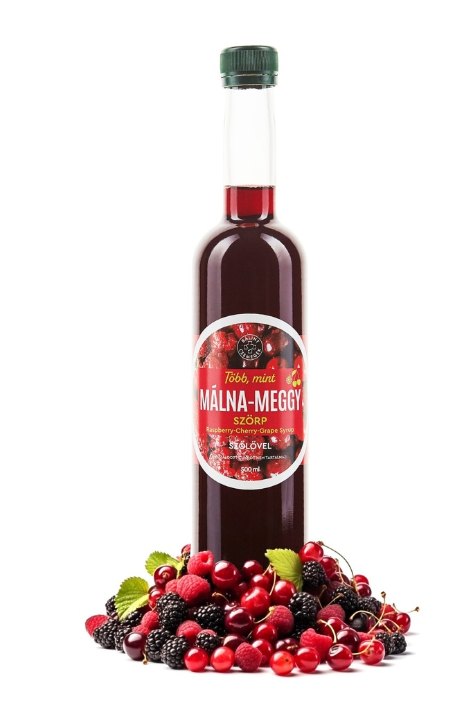 Málna - Meggy - Cseresznye Szörp - 0,5 l