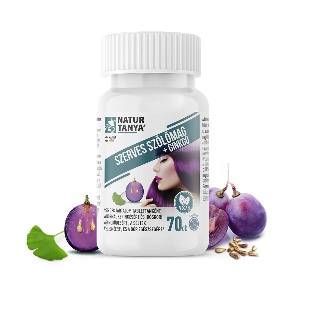 Natur Tanya® Szerves Szőlőmag És Ginkgo Bilob