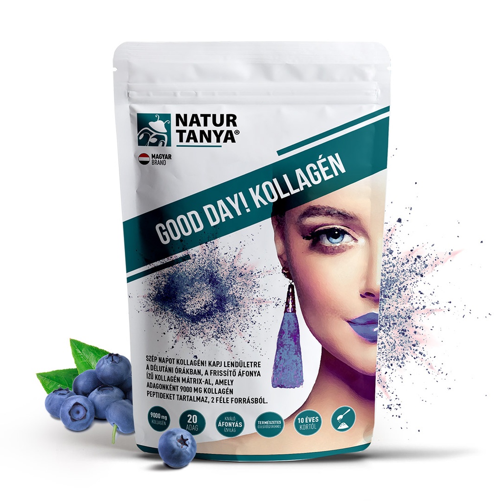 Natur Tanya® Good Day! Kollagén Por Frissítő Áfonya Ízben