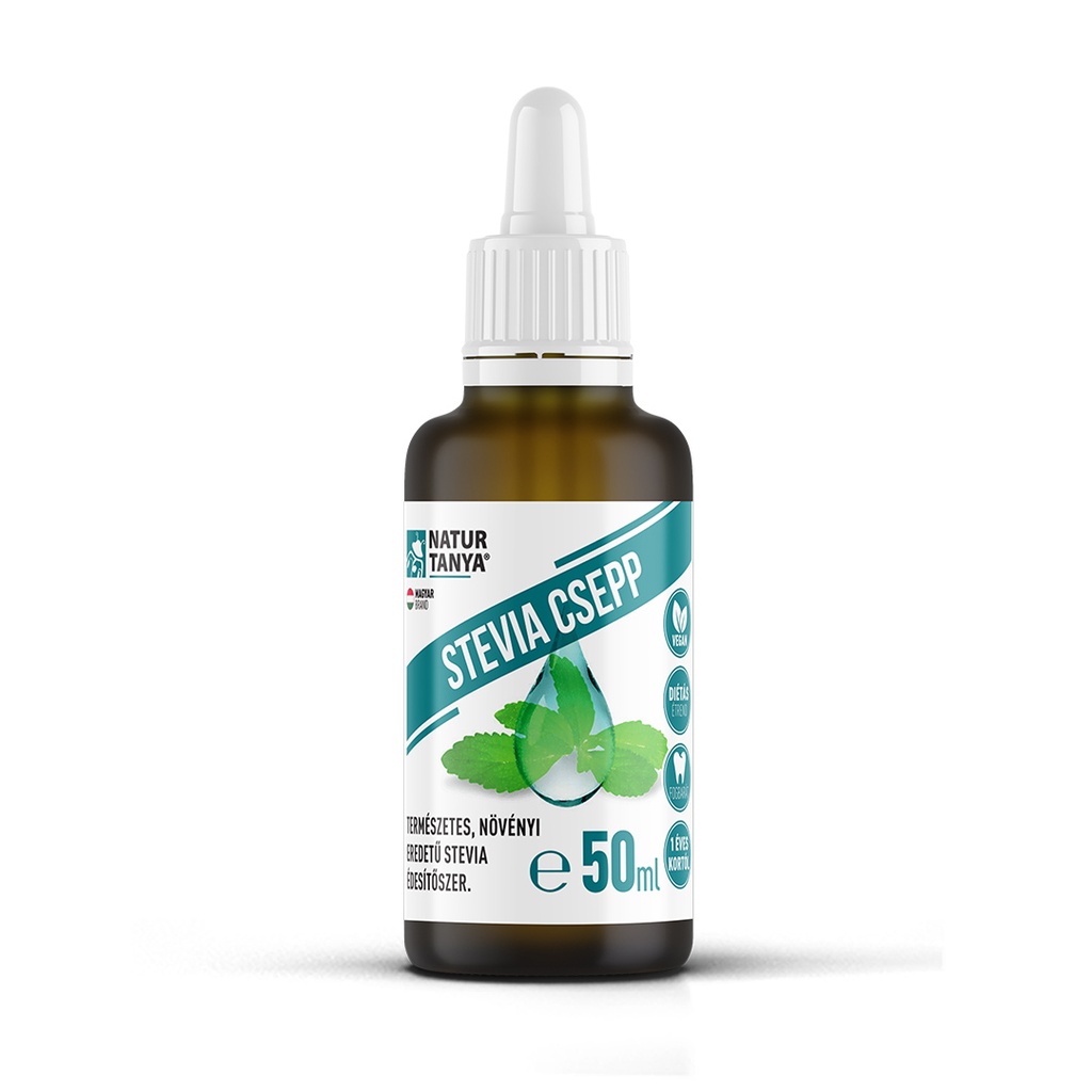 Natur Tanya® Stevia Csepp (édesfű, Jázminpakóca) Természetes Eredetű Stevia Édesítősze